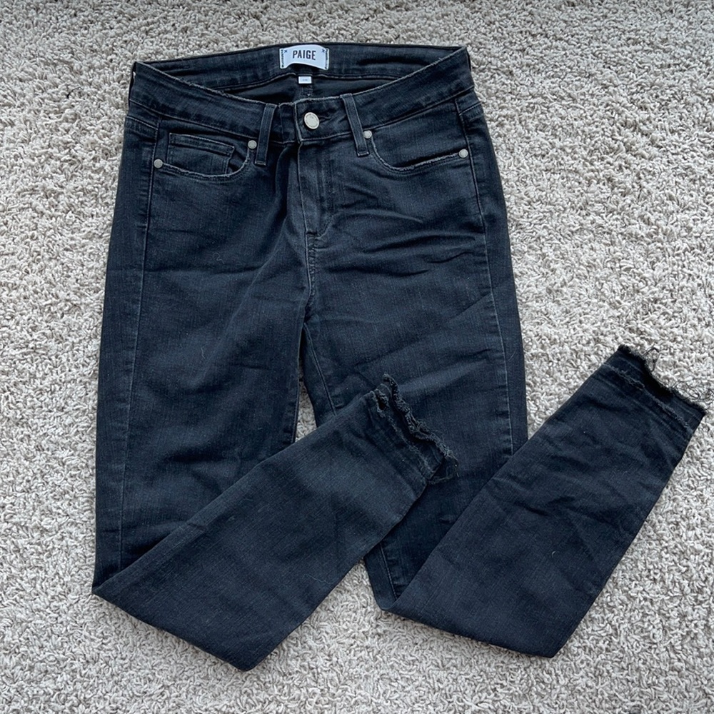 Paige raw hem skinny jeans